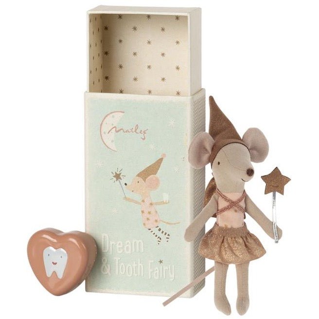 2021 Maileg Rose Tooth Fairy Mouse in Matchbox - Knot and Spool
