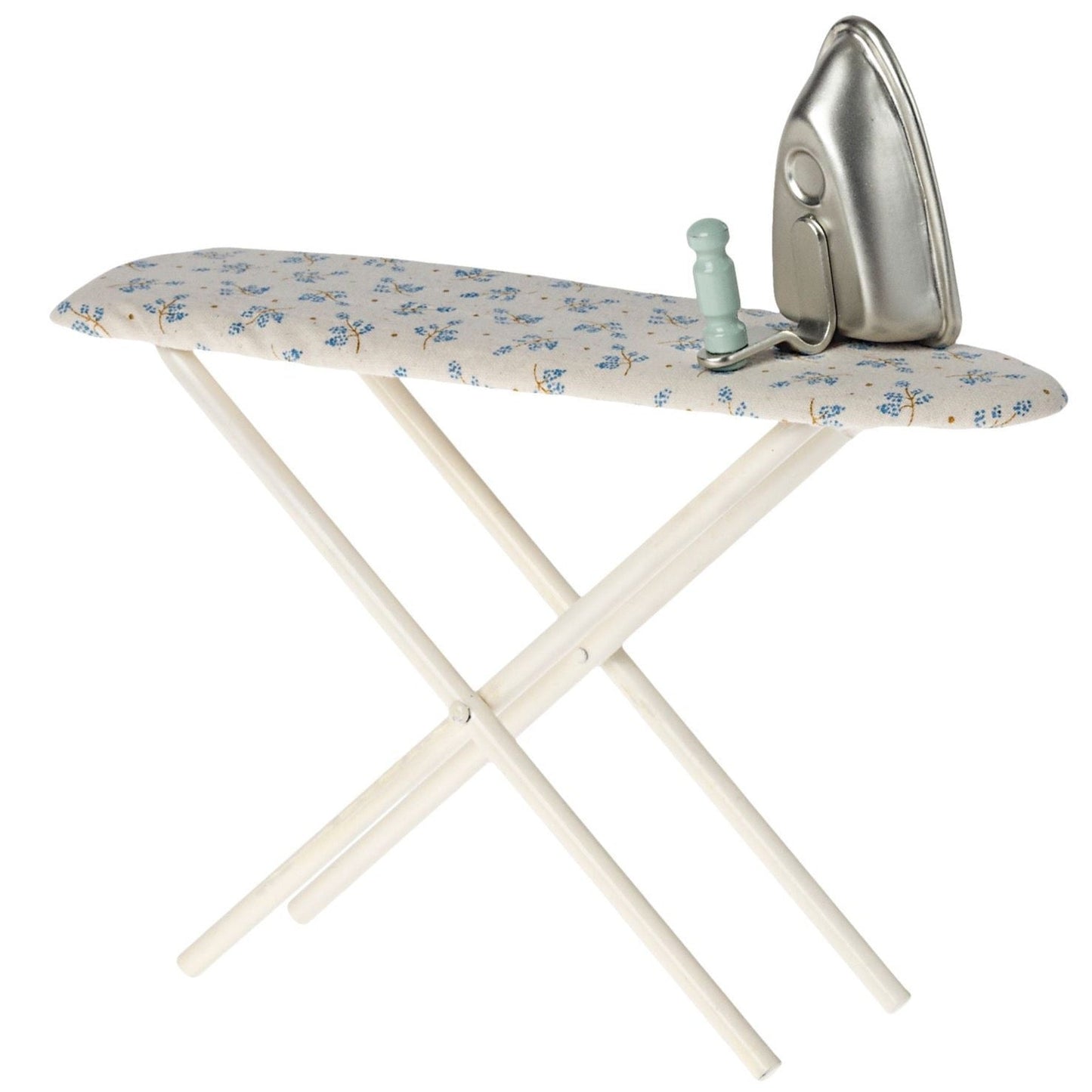 2022 Maileg Iron & Ironing Board - Blue Floral - Knot and Spool