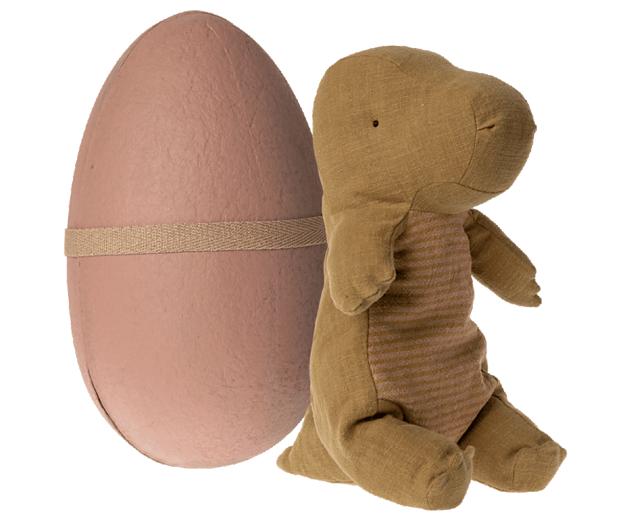 2022 Maileg Medium Dark Ocher Gantosaurus in Egg - Knot and Spool