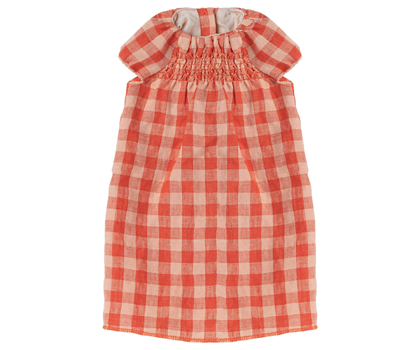 2022 Maileg Red & Pink Checkers Dress - Size 5 - Knot and Spool