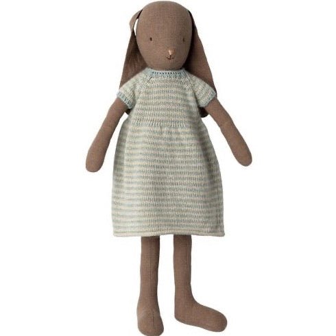 2023 Maileg Brown Bunny with Knitted Dress - Size 4 - Knot and Spool