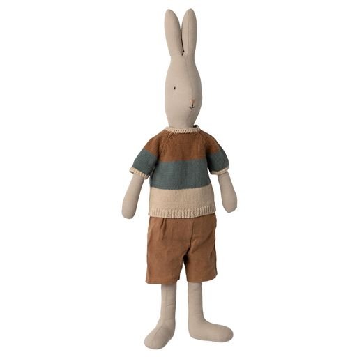 2023 Maileg Classic Rabbit with Knitted Shirts & Shorts - Size 4 - Knot and Spool