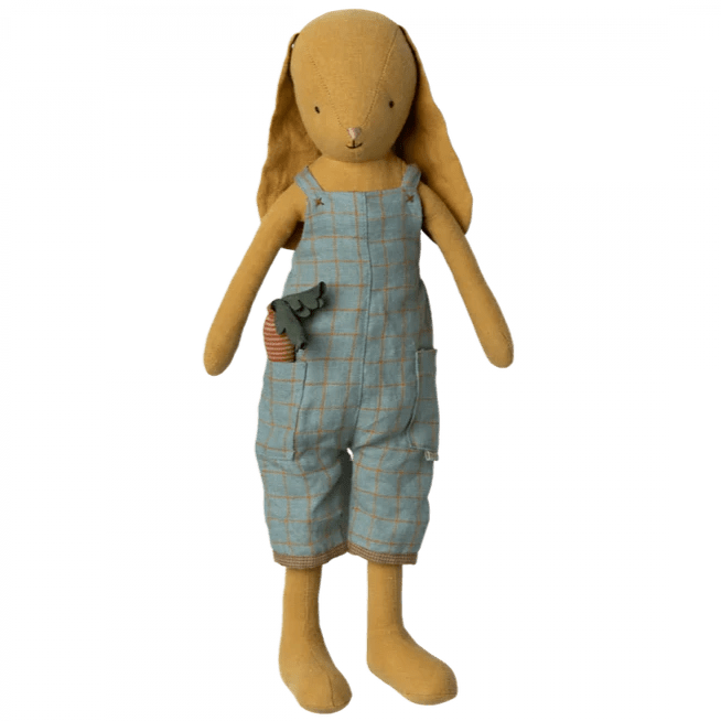 2023 Maileg Dusty Yellow Bunny in Overalls with Carrot - Knot and Spool