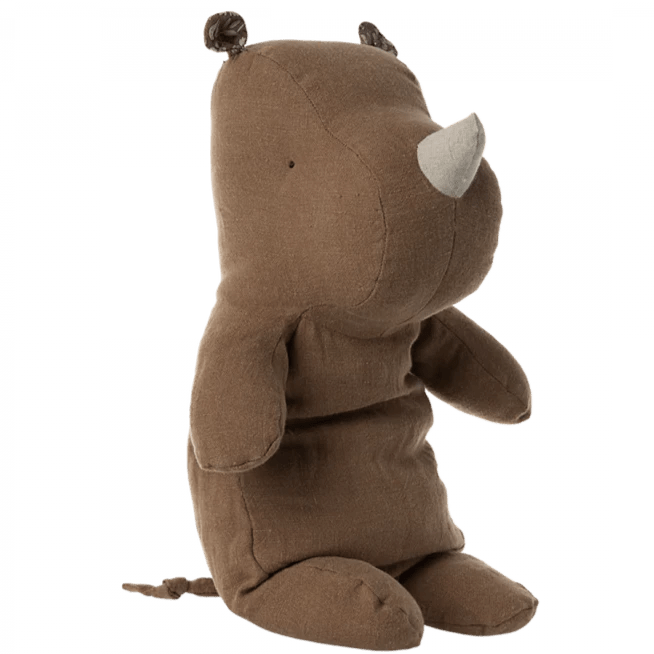 2023 Maileg Safari Friends Chocolate Rhino - Size Medium - Knot and Spool