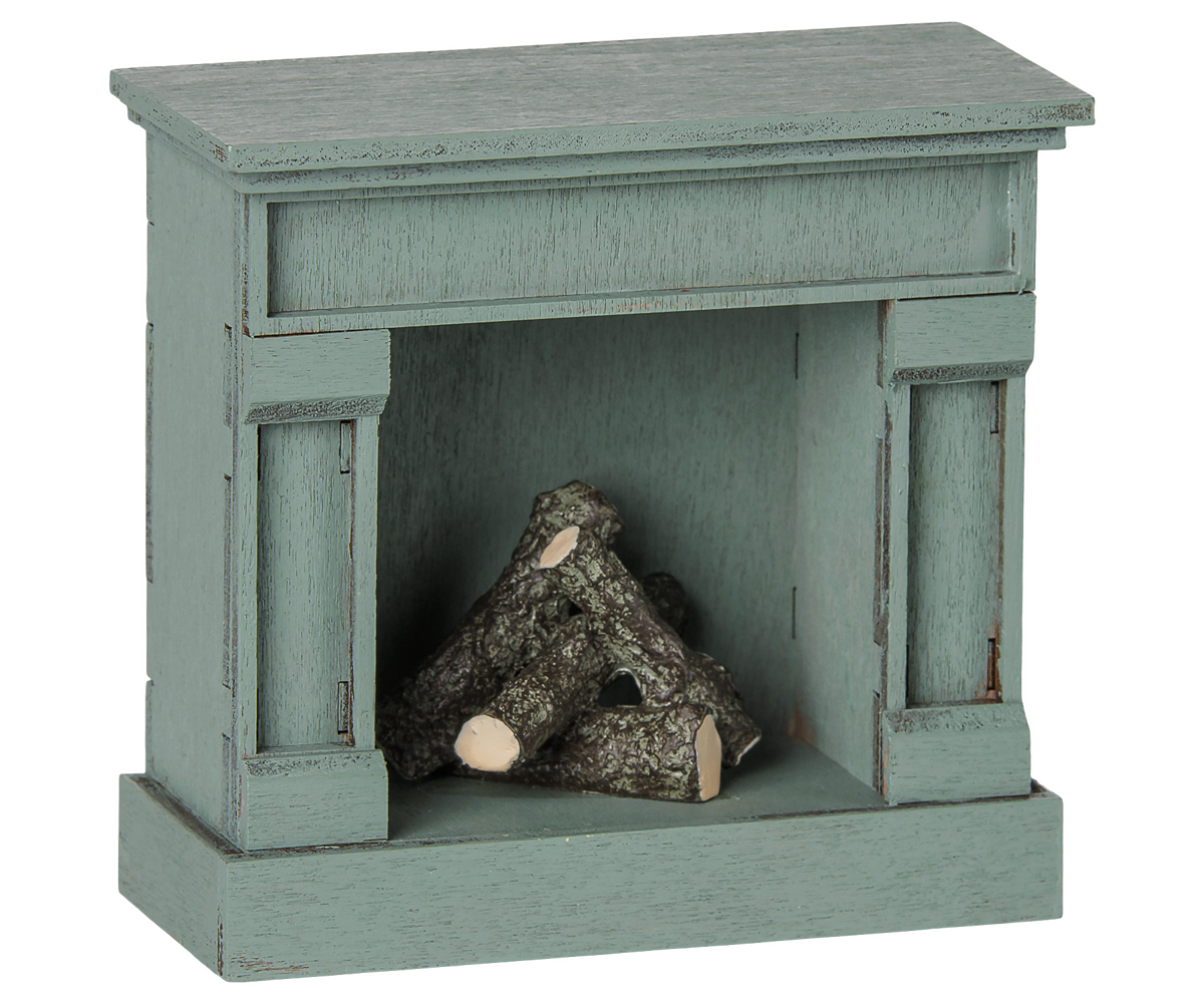 2026  Maileg Blue Mouse Fireplace