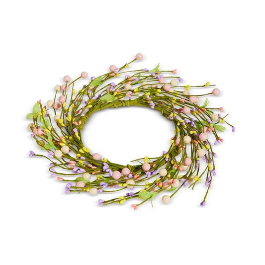 13" Wildflower and Egg Wreath - Candle Ring - Knot and Spool