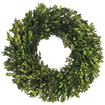 17" Preserved Boxwood Wreath Green - Knot and Spool