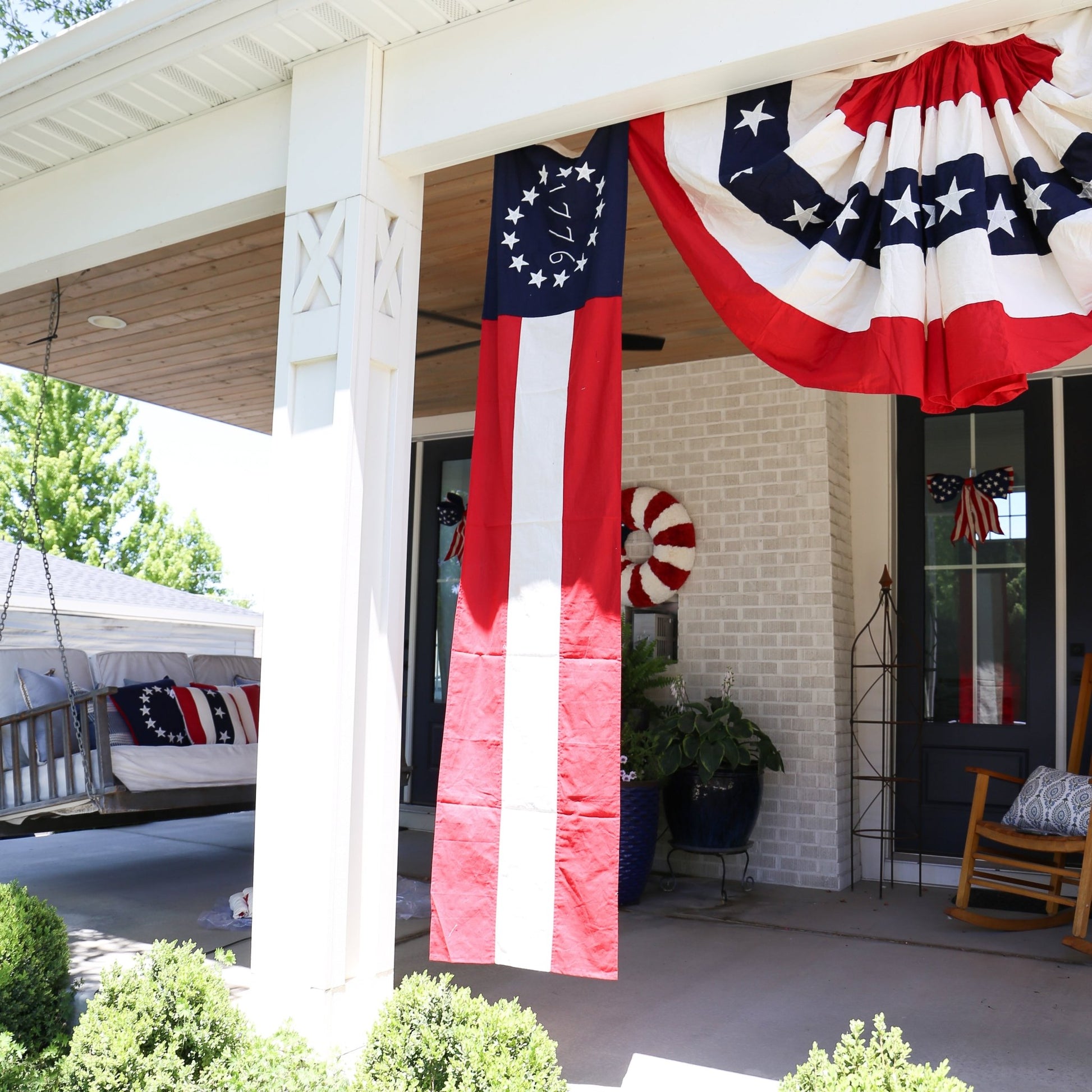 1776 Barn Banner | 20-in x 90-in - Knot and Spool