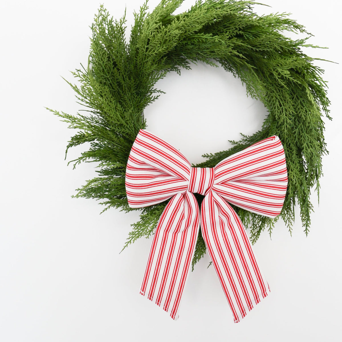 17"L X 12"W Stripe Bow with Clip - Knot and Spool