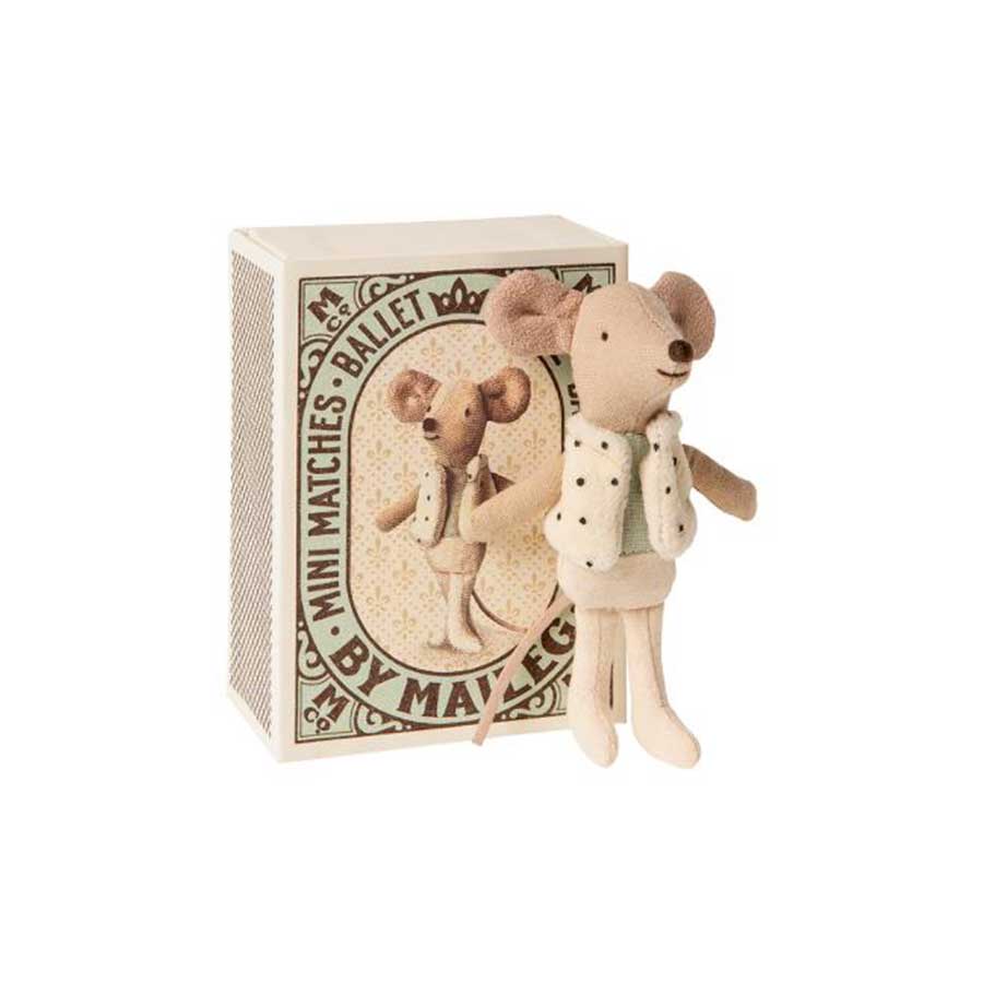 2020 Maileg Little Brother Mouse Dancer in Box - Knot and Spool