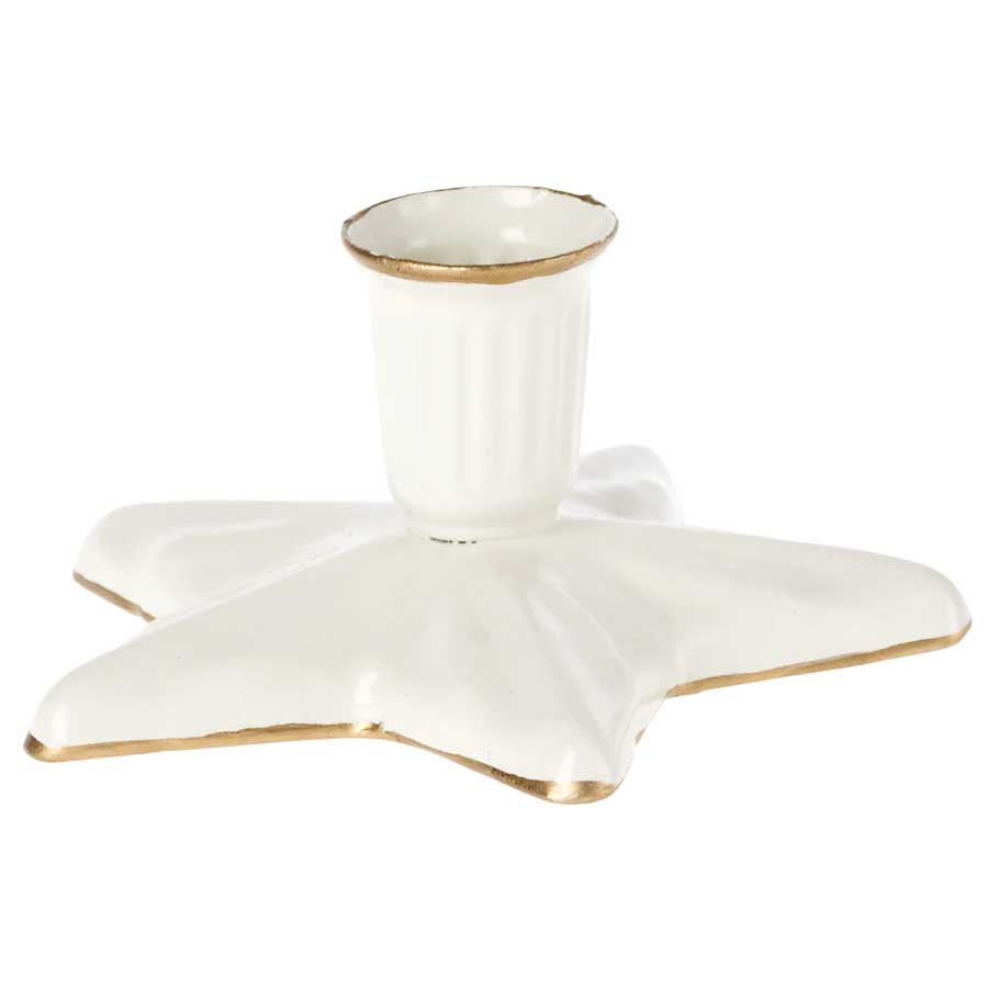2022 Maileg White Star Candle Holder - Knot and Spool