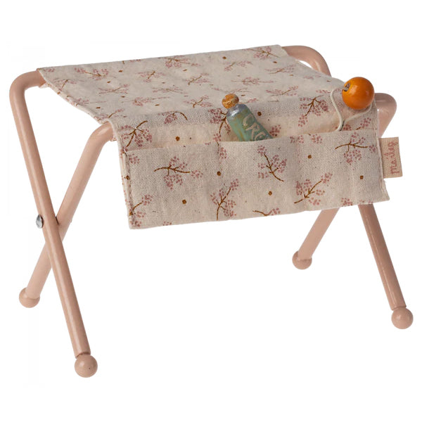 2023 Maileg Baby Mouse Rose Colored Nursery Table