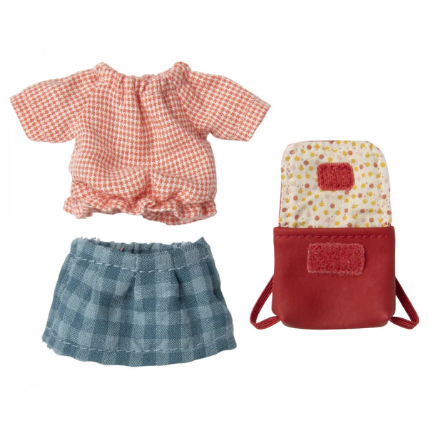 2023 Maileg Big Sister Mouse Clothes and Bag - Red