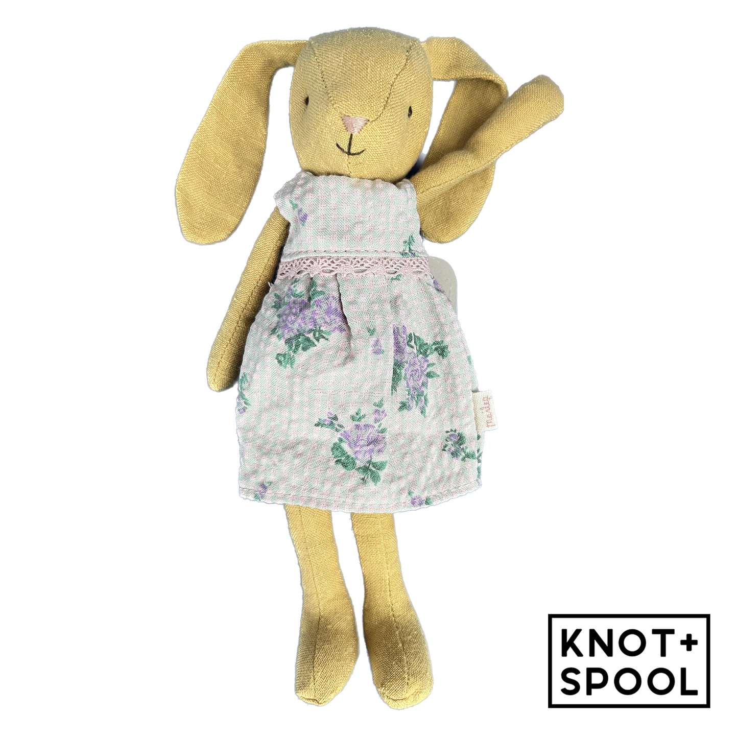 2023 Maileg Dusty Yellow Bunny with Dress - Size 1