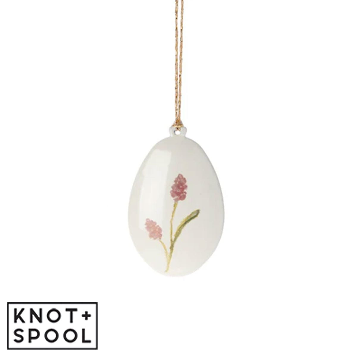 2023 Maileg Rose Metal Easter Egg Ornament - Knot and Spool