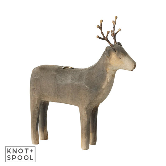 2024 Maileg Medium Reindeer Candle Holder - Knot and Spool