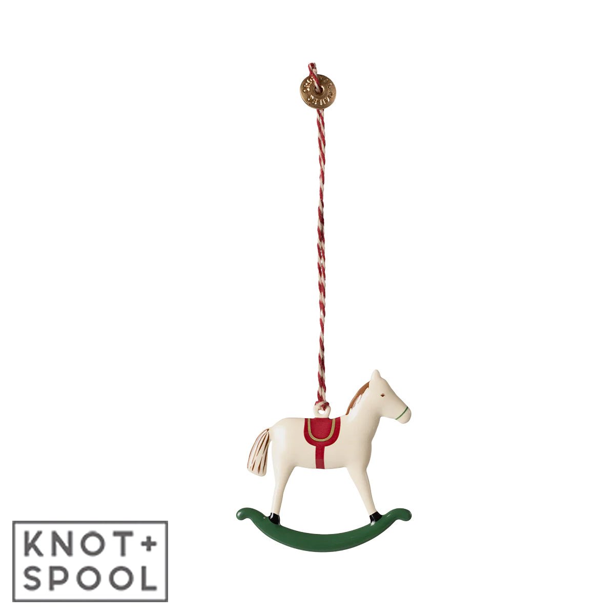 2024 Maileg Metal Rocking Horse Ornament - Knot and Spool