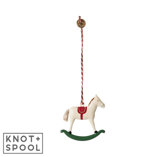 2024 Maileg Metal Rocking Horse Ornament - Knot and Spool
