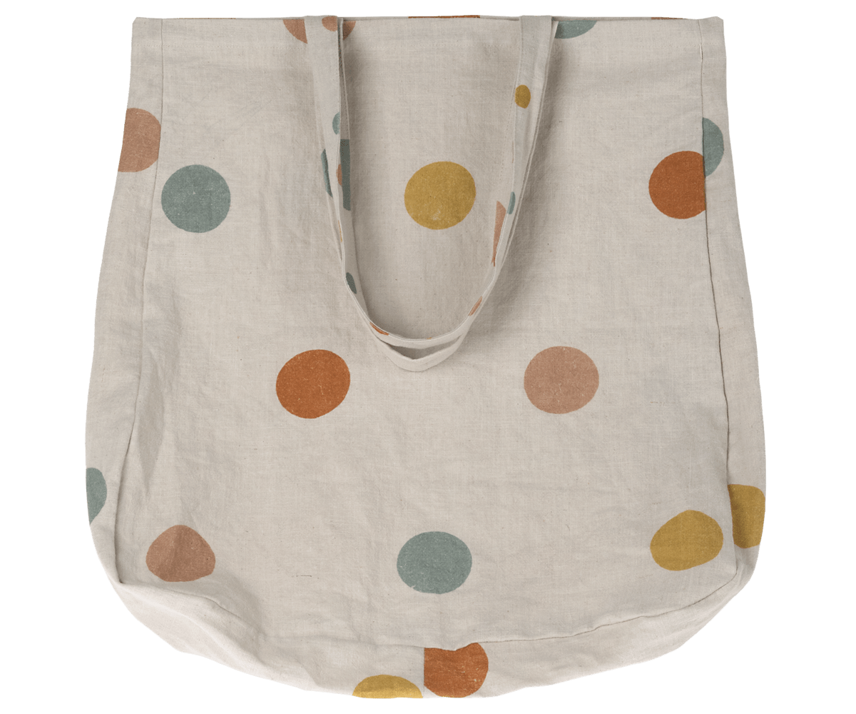 2024 Maileg Multi - Dotted Large Tote Bag - Knot and Spool