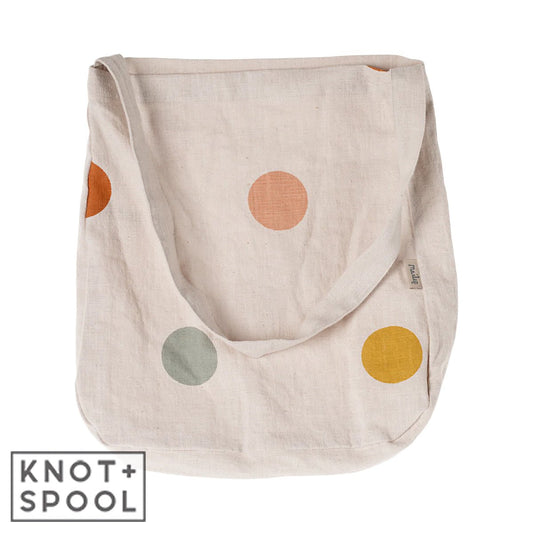 2024 Maileg Multi - Dotted Tote Bag with One Strap - Knot and Spool