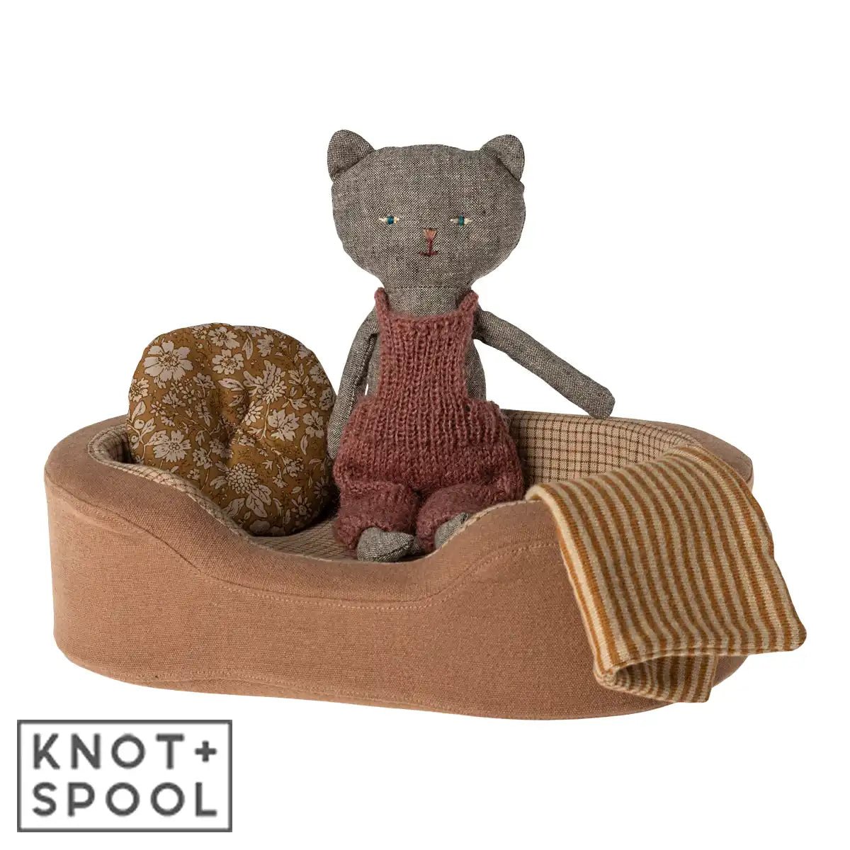 2024 Maileg Small Brown Cosy Basket - Knot and Spool