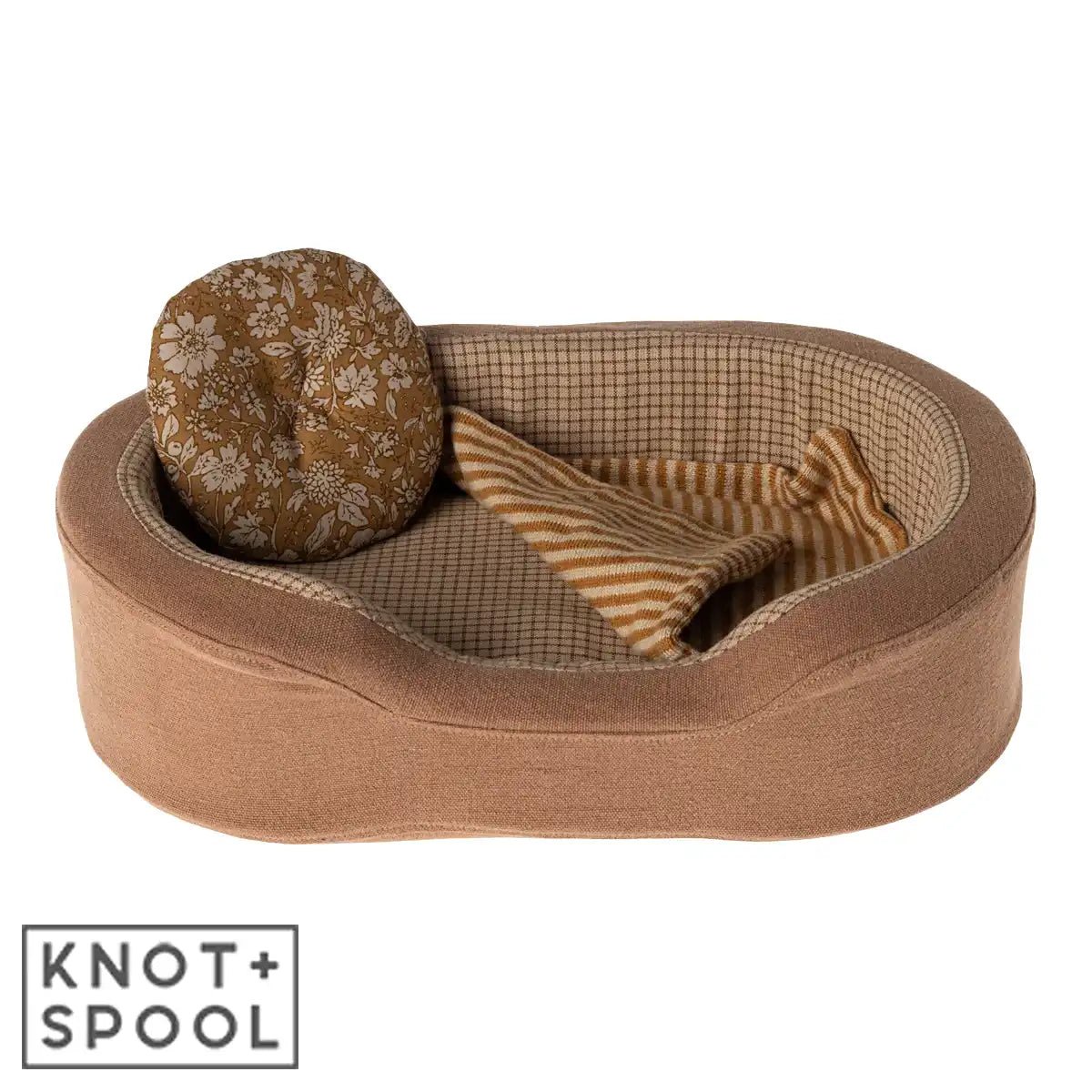 2024 Maileg Small Brown Cosy Basket - Knot and Spool