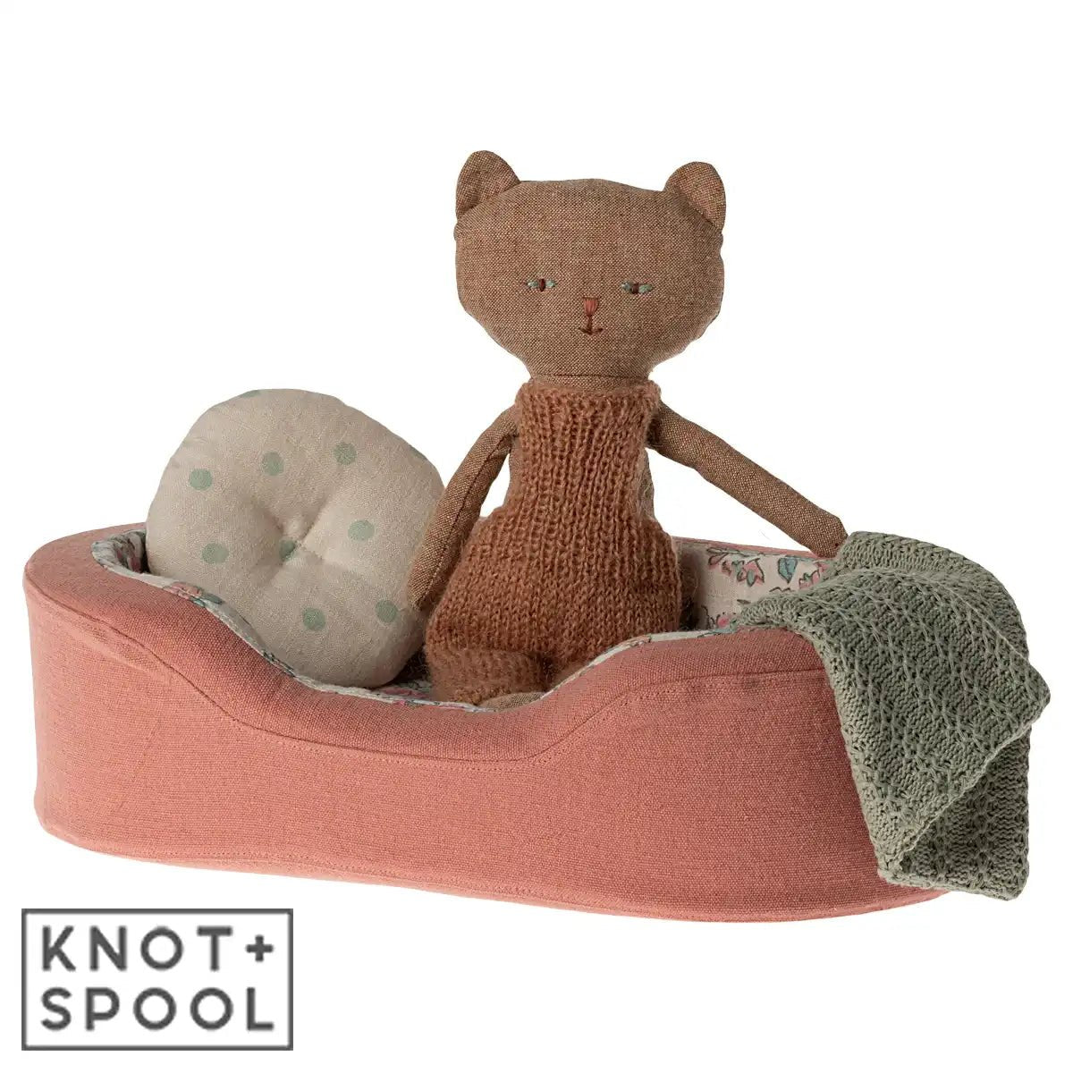 2024 Maileg Small Coral Cosy Basket - Knot and Spool