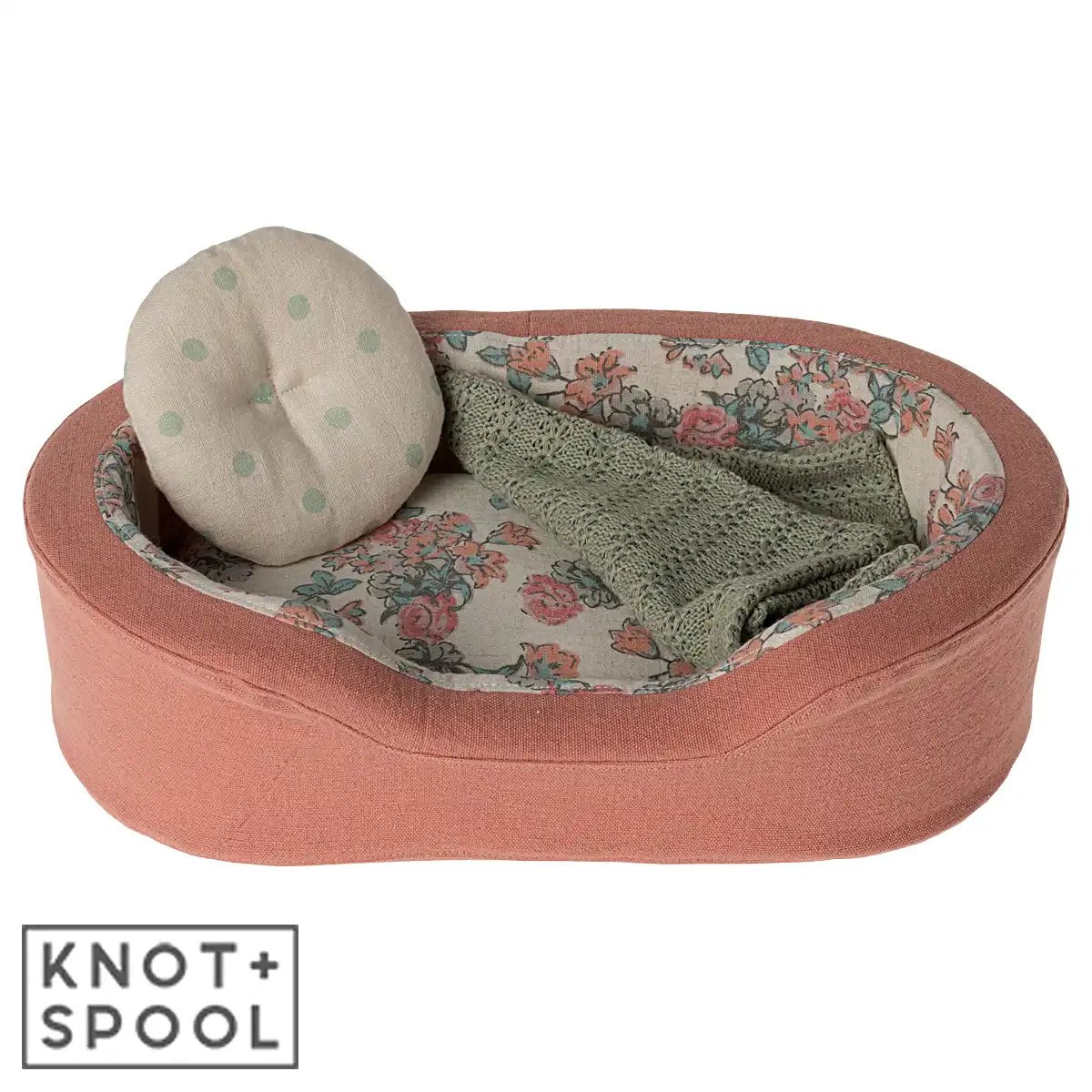 2024 Maileg Small Coral Cosy Basket - Knot and Spool