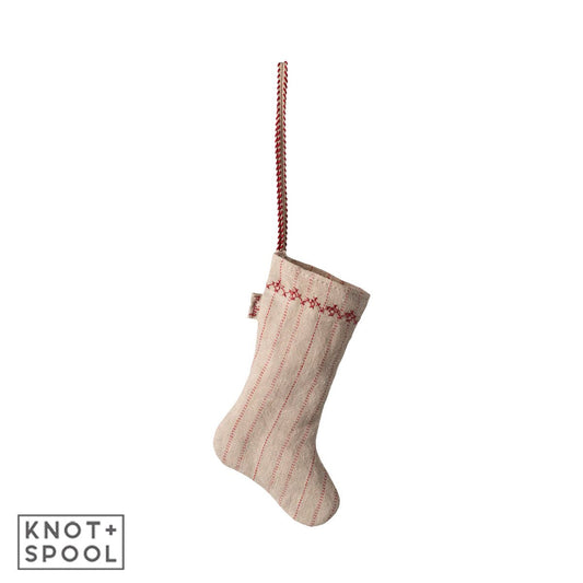 2024 Maileg Striped - Sand Stocking Ornament - Knot and Spool