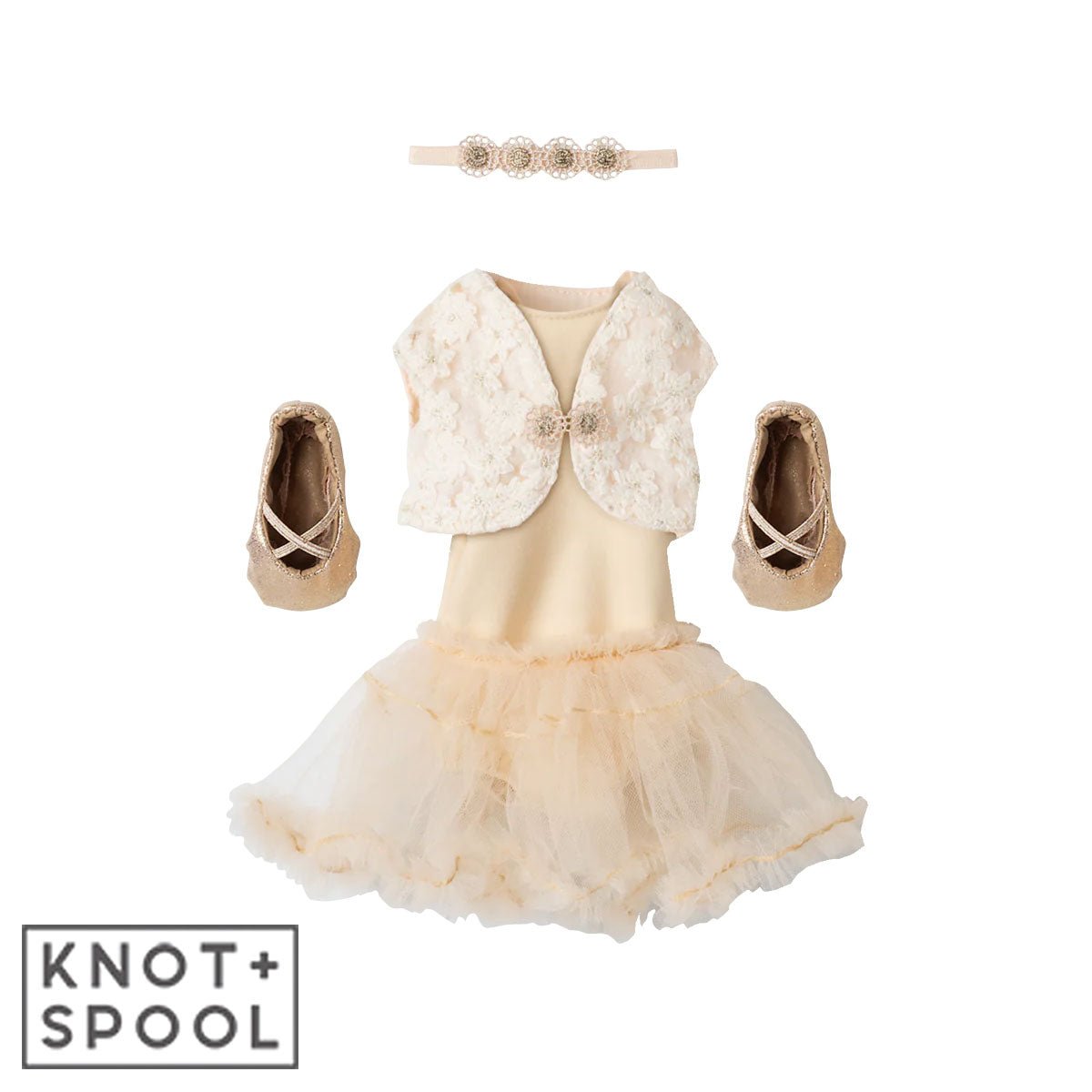 2025 Maileg Ballet Suit & Cream Skirt | Size 3 - Knot and Spool