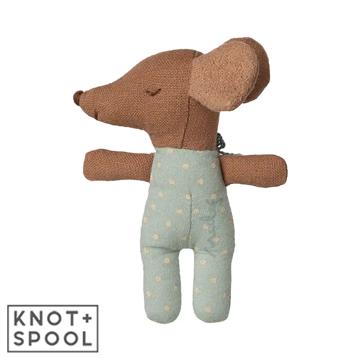 2025 Maileg Blue Sleepy Wakey Baby Mouse in Matchbox - Knot and Spool