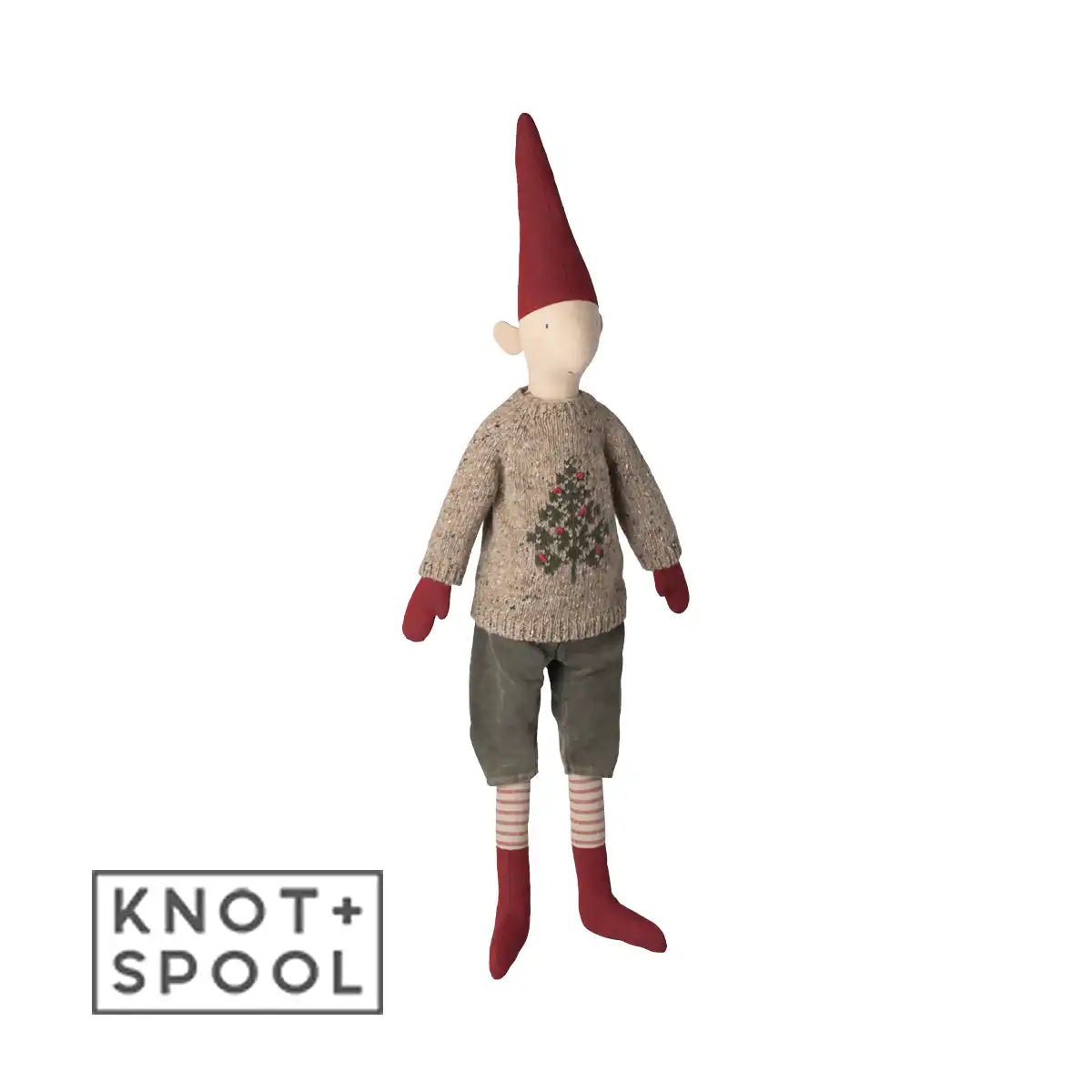 2025 Maileg Boy Pixy with Knitted Sweater | Size 5 - Knot and Spool