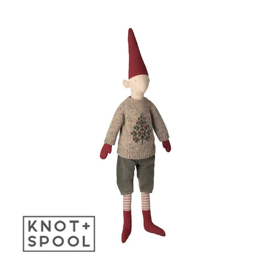 2025 Maileg Boy Pixy with Knitted Sweater | Size 5 - Knot and Spool