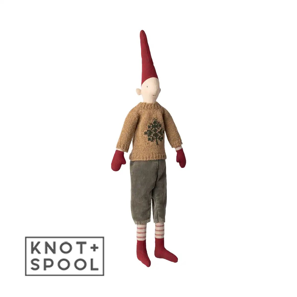 2025 Maileg Boy Pixy with Pants & Knitted Sweater | Size 3 - Knot and Spool