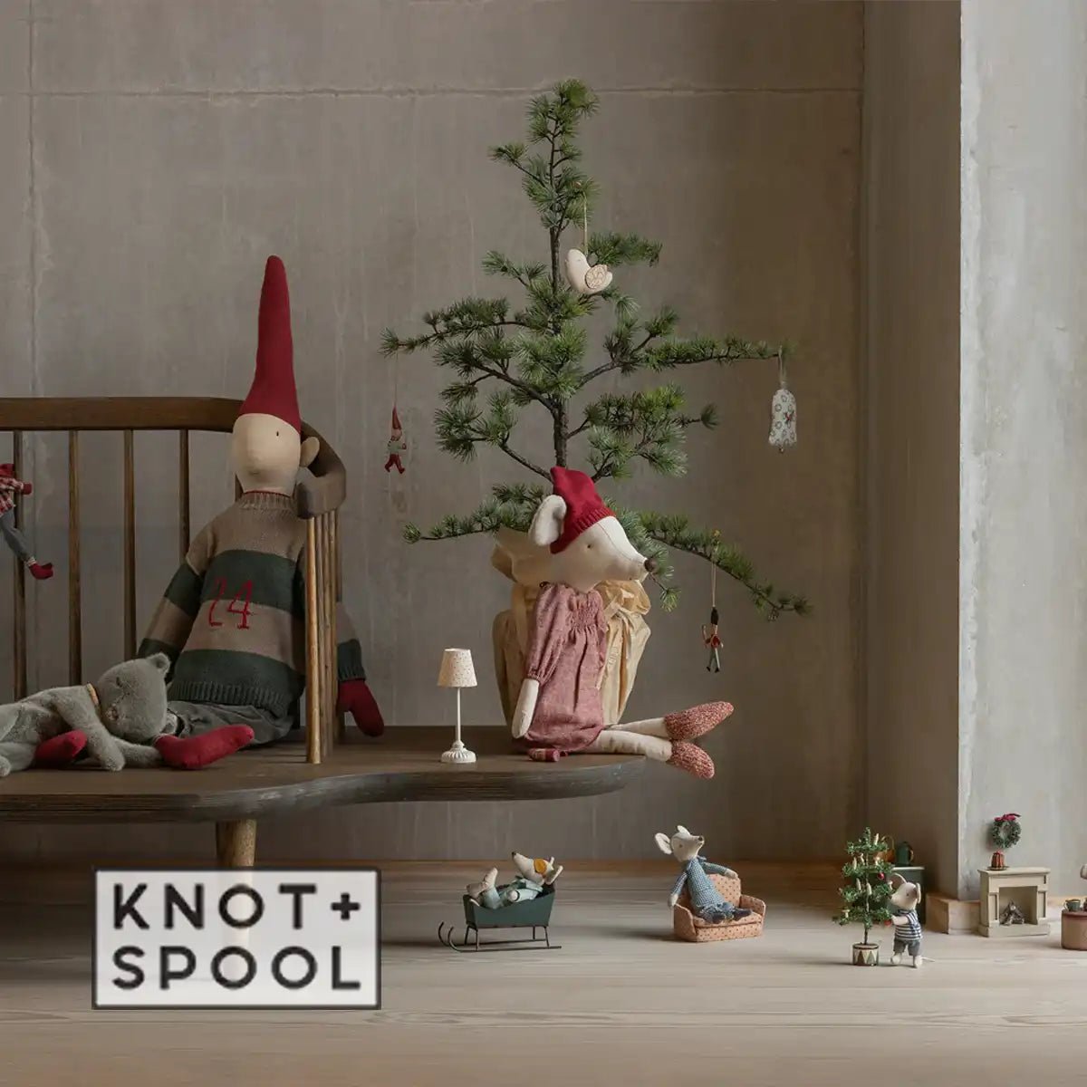 2025 Maileg Boy Pixy with Skirt & Knitted Sweater | Size 6 - Knot and Spool