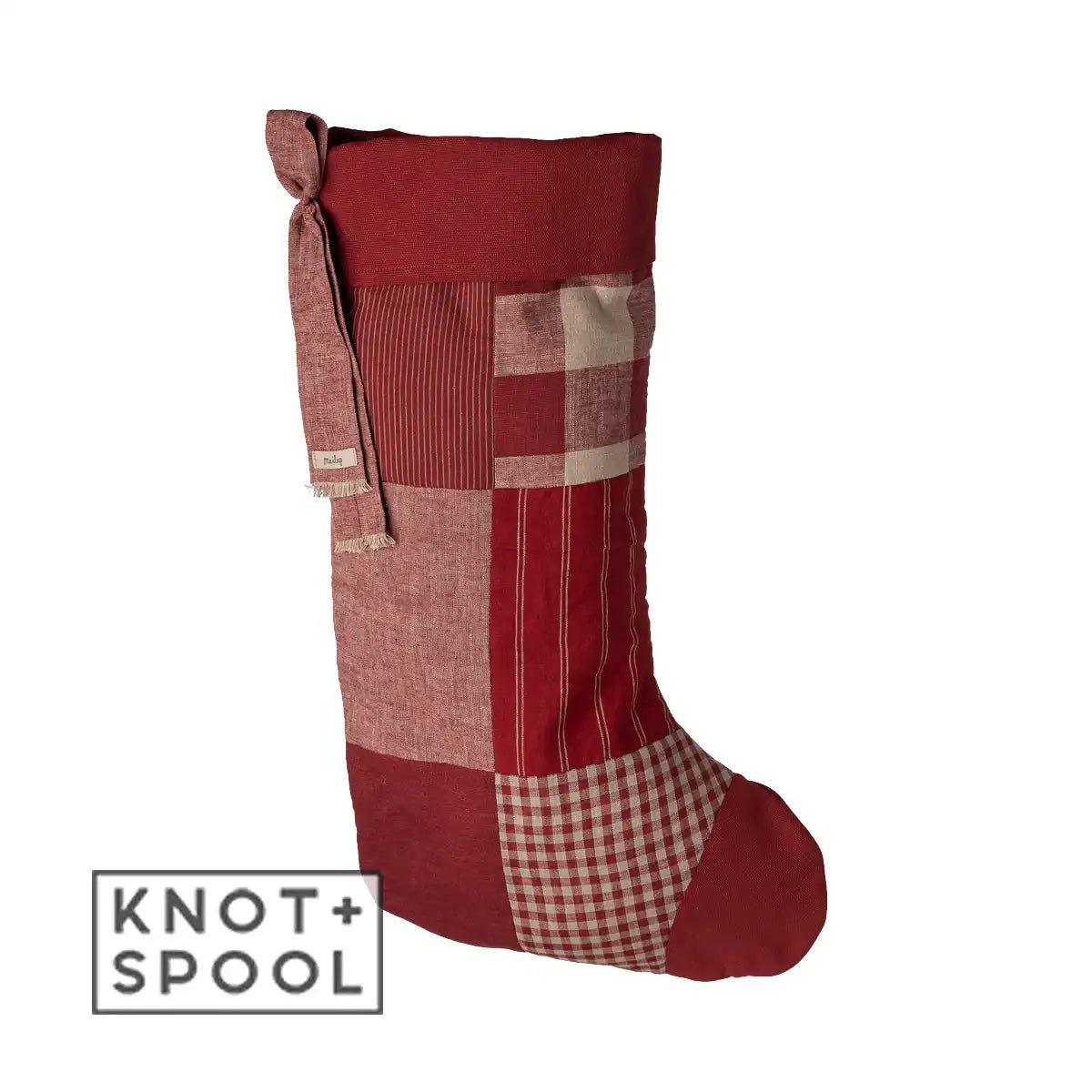 2025 Maileg Checkered Christmas Stocking - Knot and Spool