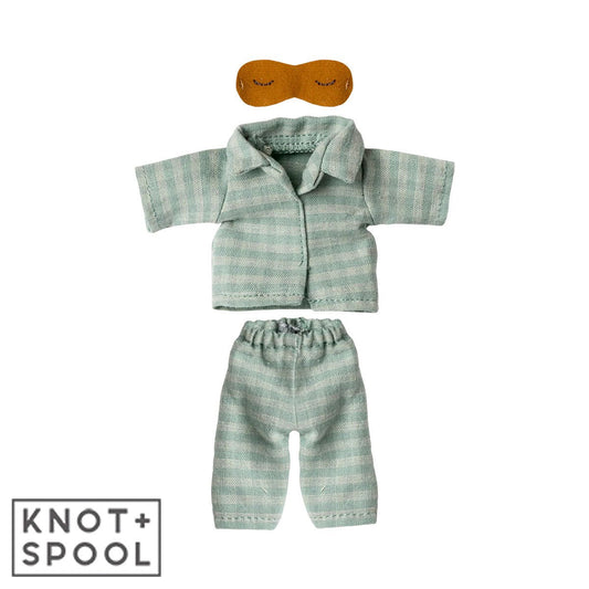 2025 Maileg Dad Mouse Mint - Sand Pyjamas - Knot and Spool