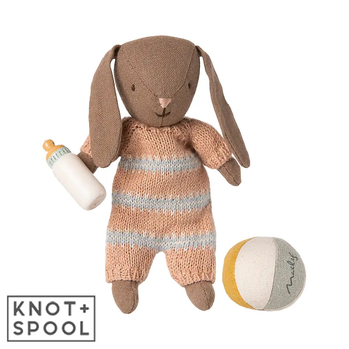 2025 Maileg Dusty - Rose Micro Bunny Set - Knot and Spool