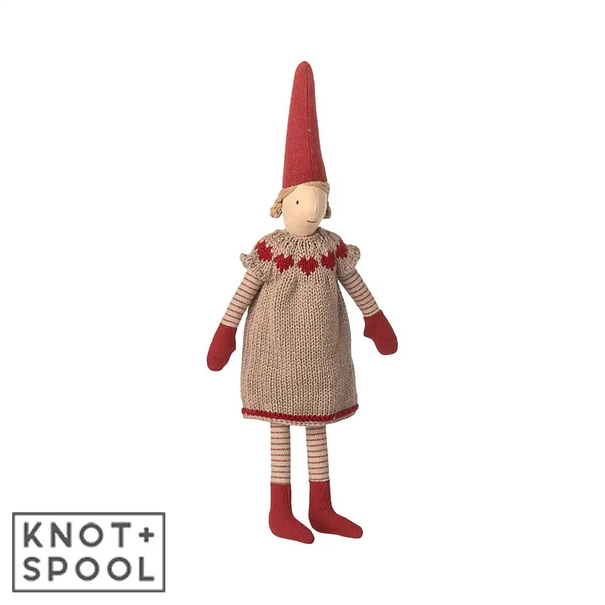 2025 Maileg Girl Pixy in Knitted Dress | Size 2 - Knot and Spool