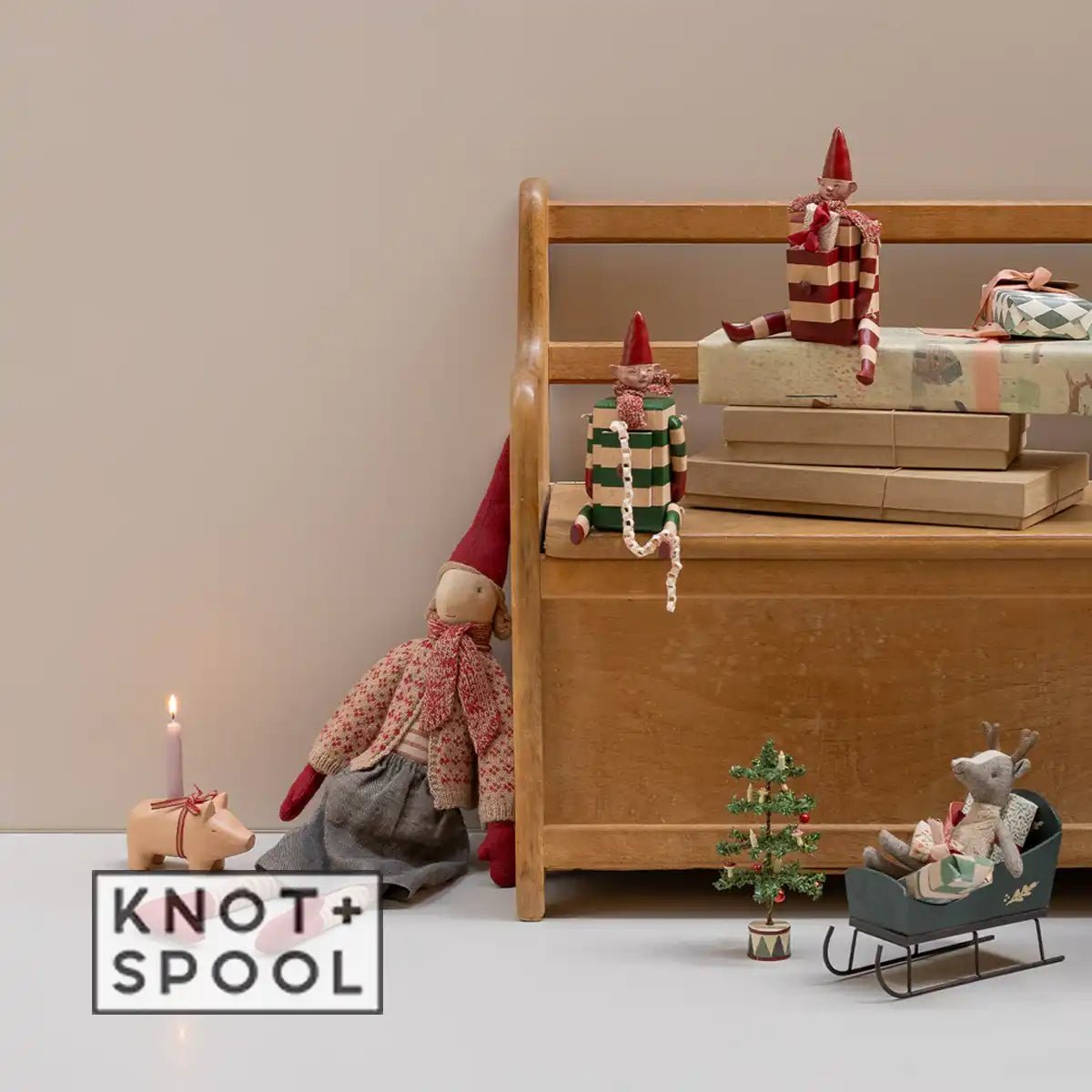 2025 Maileg Girl Pixy with Skirt & Cardigan | Size 4 - Knot and Spool