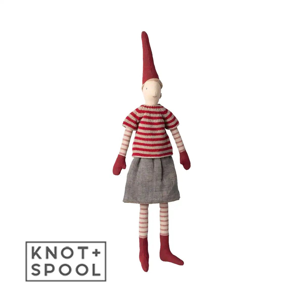 2025 Maileg Girl Pixy with Skirt & Knitted Sweater | Size 3 - Knot and Spool
