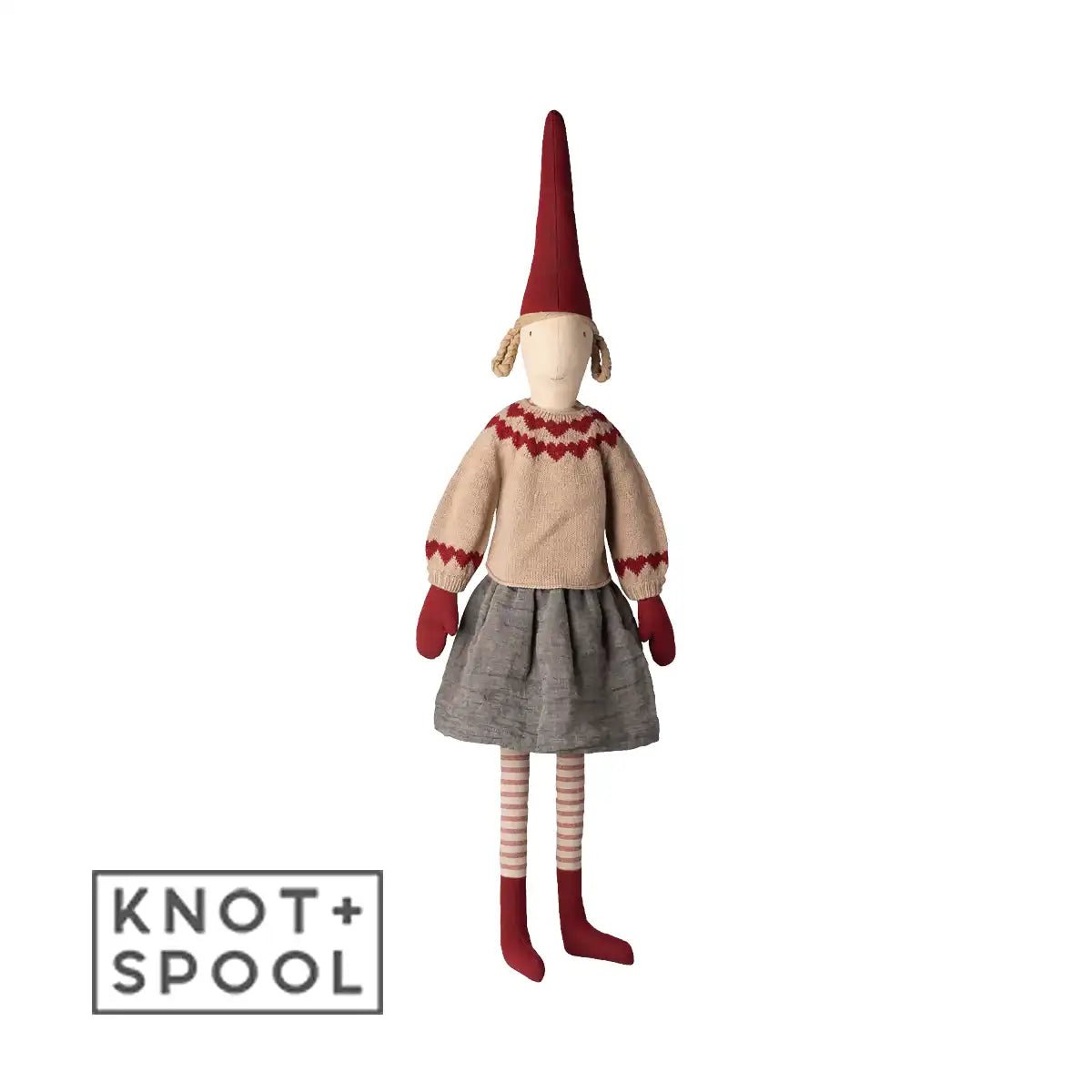 2025 Maileg Girl Pixy with Skirt & Knitted Sweater | Size 6 - Knot and Spool