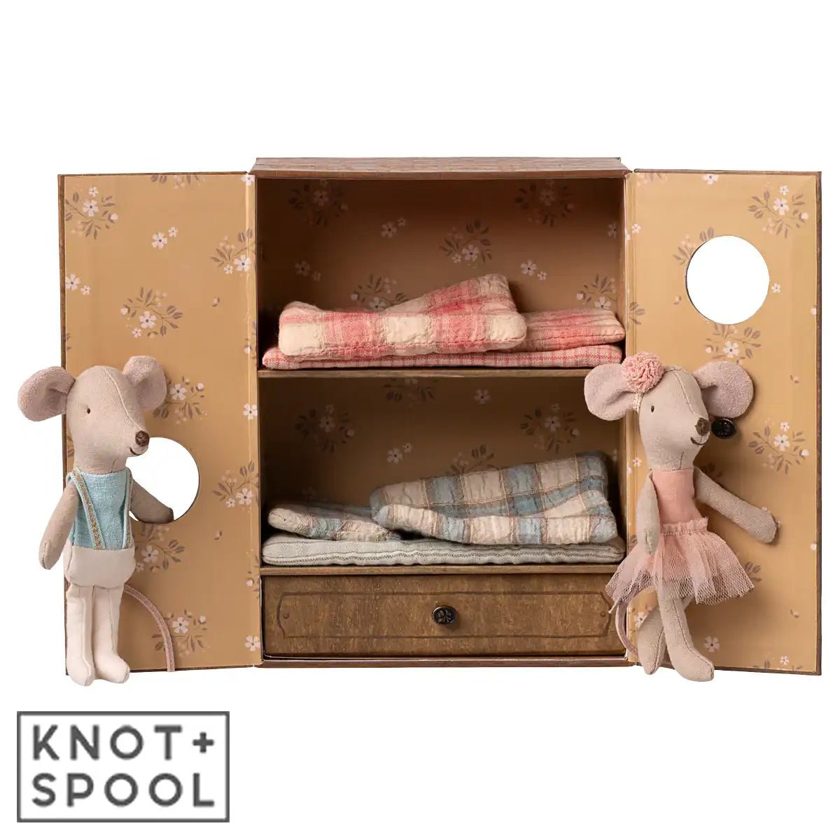 2025 Maileg Little Sister And Brother Ballet Mice In Dance Studio - Knot and Spool