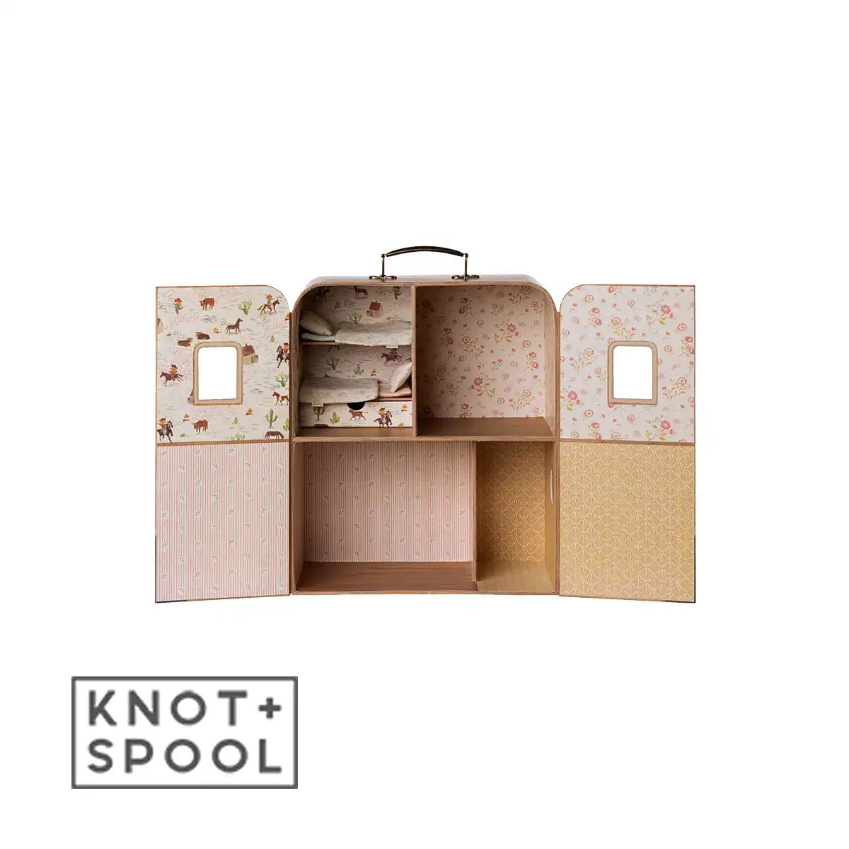 2025 Maileg Little Sister and Brother SuitCasa Mouse House - Knot and Spool