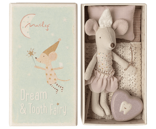 2025 Maileg Little Sister Tooth Fairy Mouse in Matchbox - Knot and Spool