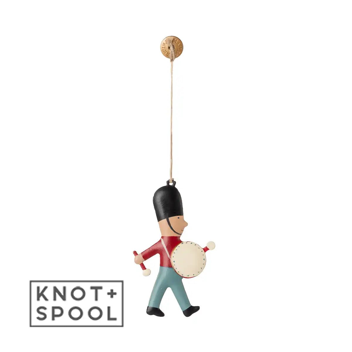 2025 Maileg Metal Guard with Drum Ornament - Knot and Spool