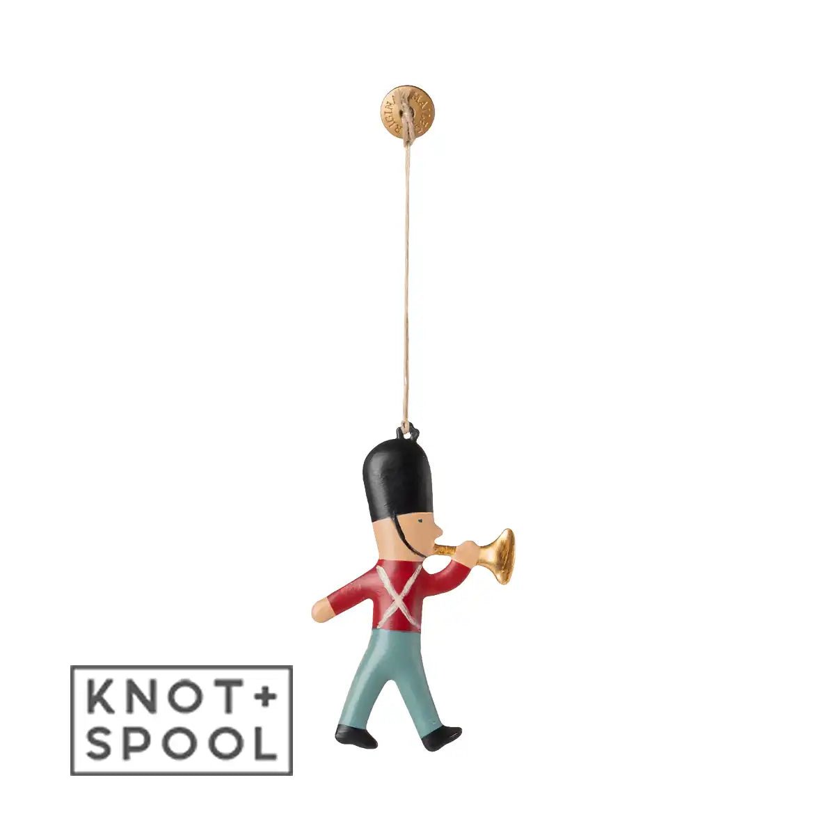 2025 Maileg Metal Guard with Trumpet Ornament - Knot and Spool