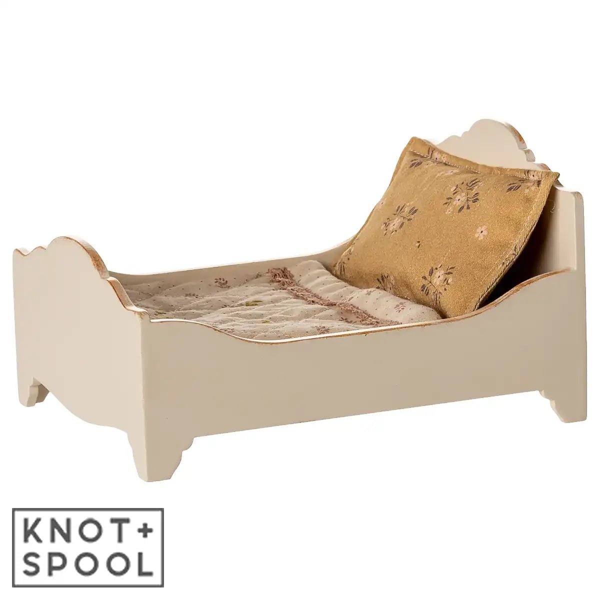 2025 Maileg Mouse Off - White Bed - Knot and Spool