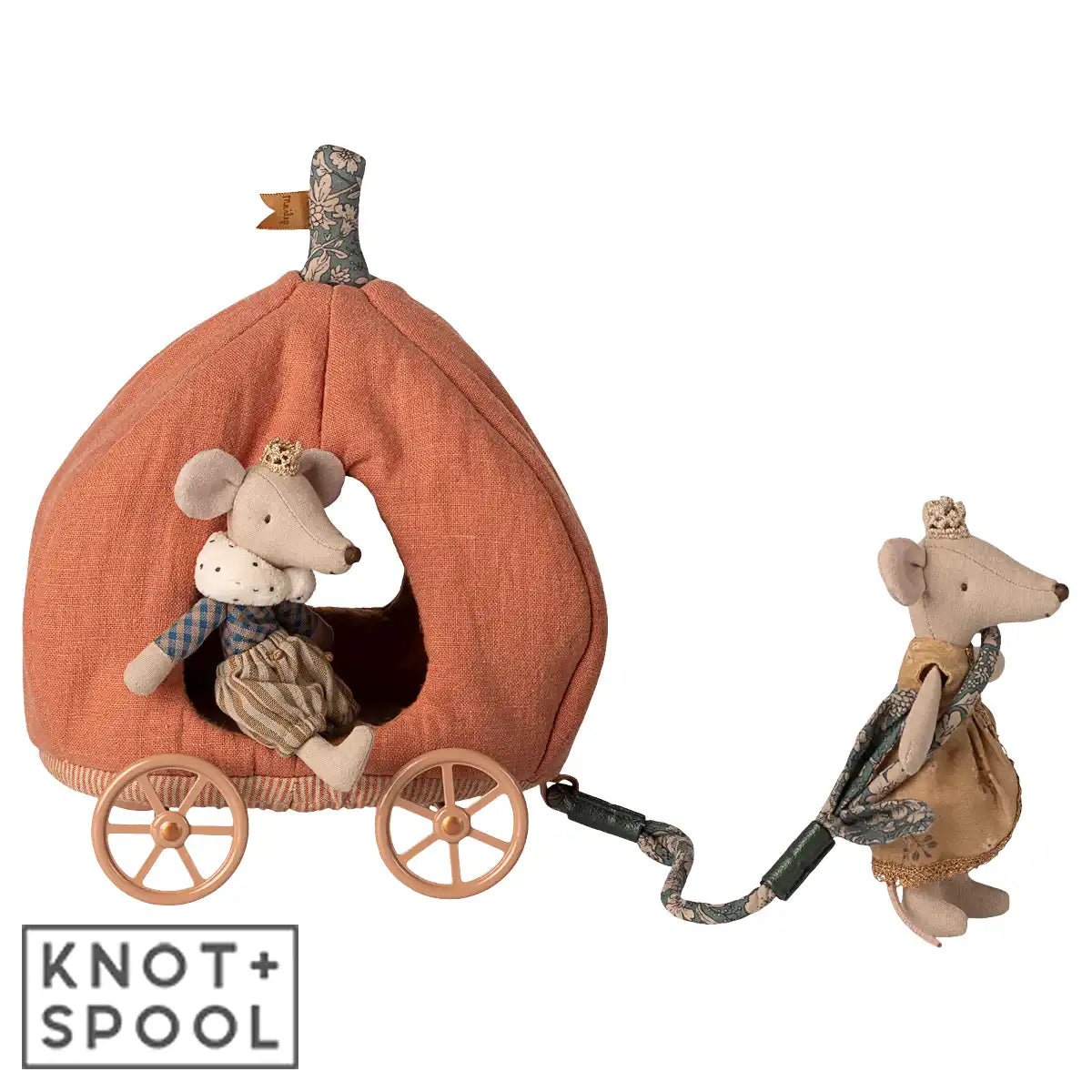 2025 Maileg Mouse Pumpkin Carriage - Knot and Spool