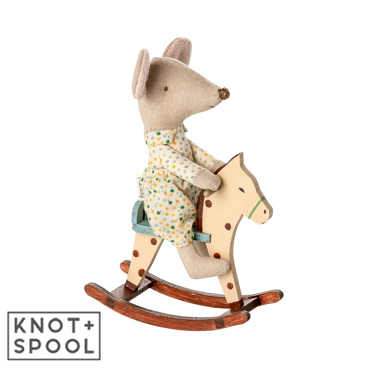 2025 Maileg Mouse Spotted Rocking Horse - Knot and Spool